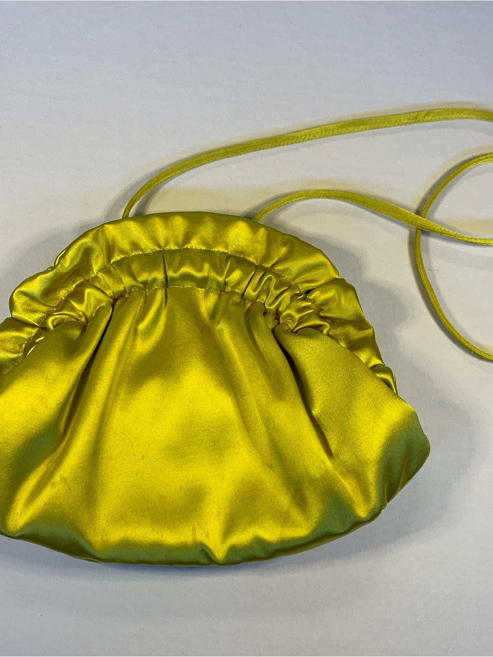 Zara Yellow Satin Semiformal Purse